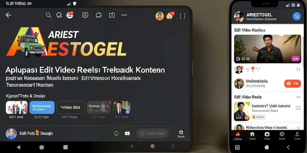 Antarmuka ARIESTOGEL yang intuitif untuk Edit Video Reels.