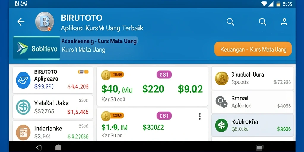 Tampilan antarmuka BIRUTOTO yang menampilkan fungsi Kurs Mata Uang secara jelas.