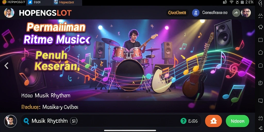 Antarmuka HOPENGSLOT dengan fungsi permainan ritme musik yang menarik.