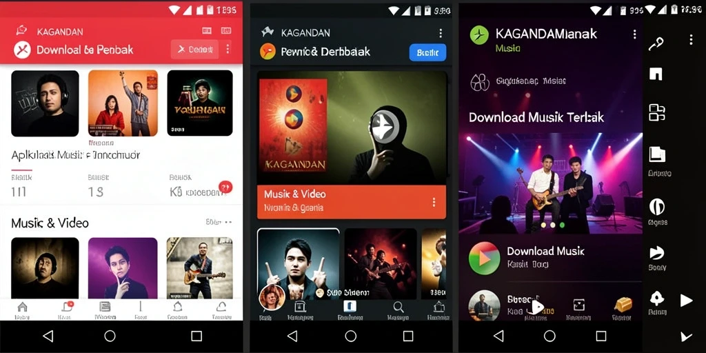 Antarmuka KAGANDAN yang sederhana dan keren untuk Download Musik.