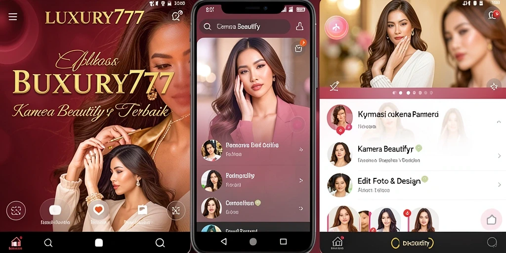 Tampilan antarmuka LUXURY777 yang bersih dan fungsional untuk Kamera Beautify.