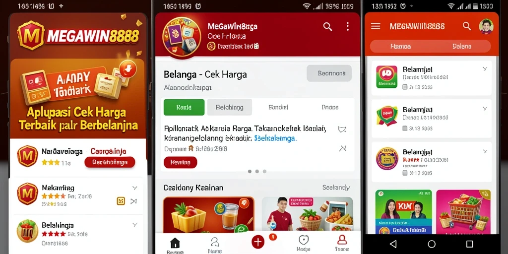 Antarmuka MEGAWIN888 menampilkan fitur Cek Harga yang intuitif.