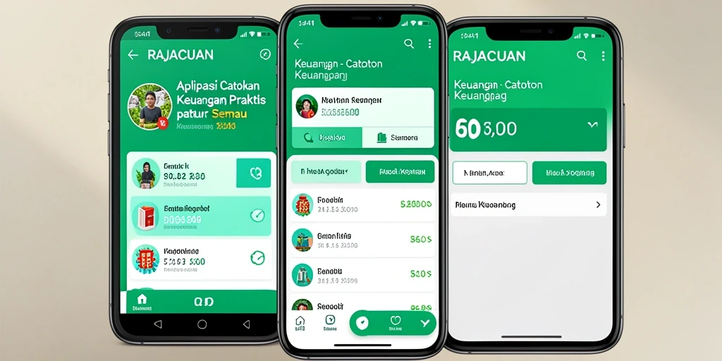 Tampilan antarmuka aplikasi RAJACUAN yang sederhana dan mudah digunakan.