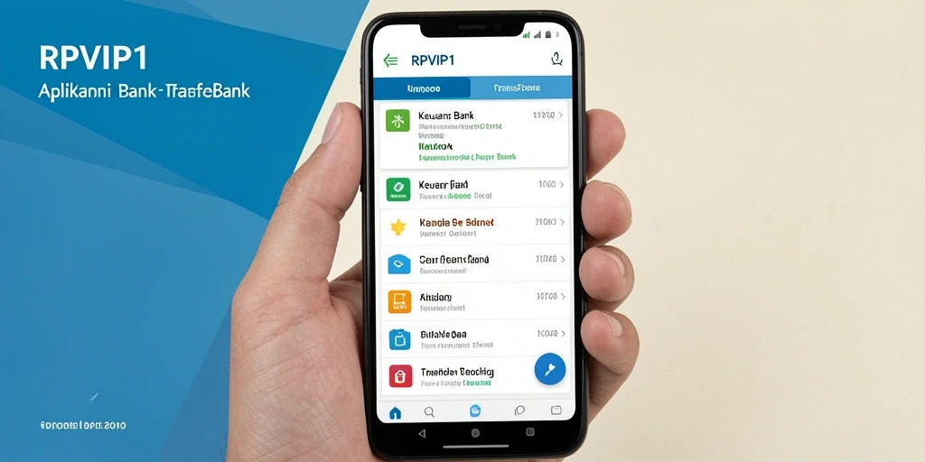 Tampilan antarmuka aplikasi RPVIP1 untuk Transfer Bank yang user-friendly.